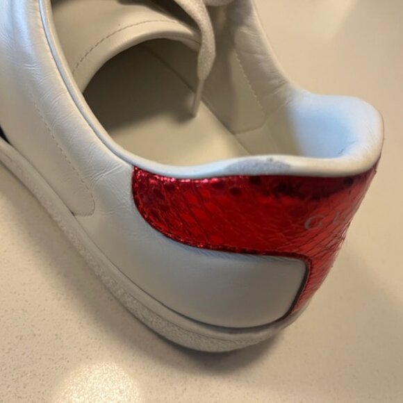 Men's Gucci New Ace Tiger Strap Sneakers size 8.5 - Picture 9 of 10